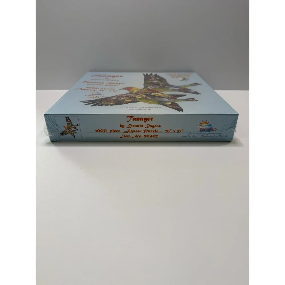 SunsOut Tanager Dennis Rogers Special Shape 1000 Piece Jigsaw Puzzle 90402 Birds